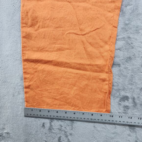 Chico's Pants Womens 2 L/12 Orange Linen High Rise Flat Front Crop Capri Summer - Picture 9 of 10